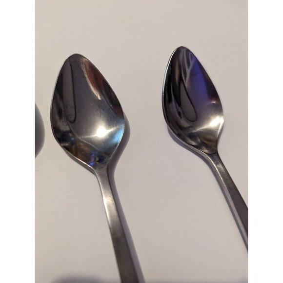 VTG CARLYLE Hong Kong stainless cameo pattern lot 5 teaspoons replacement - Picture 6 of 11